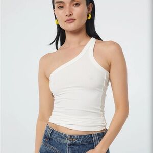 The Line by K White One-Shoulder Tank Top